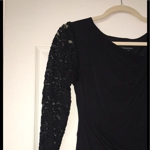 Elegant black dress midi